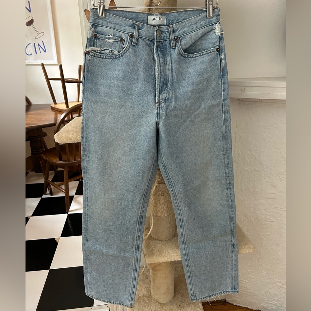 Agolde Light Blue Straight Leg Jeans 90’s straights